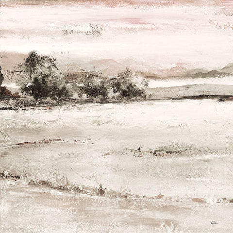 Muted Forest Square II Black Ornate Wood Framed Art Print with Double Matting by Pinto, Patricia