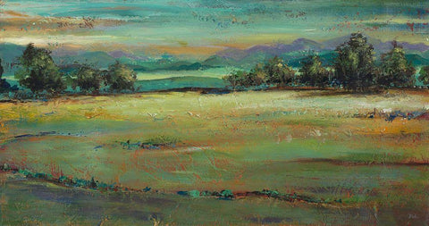 The Green Forest Black Ornate Wood Framed Art Print with Double Matting by Pinto, Patricia