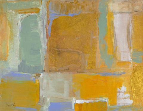 Gilded Oasis Black Ornate Wood Framed Art Print with Double Matting by Loreth, Lanie