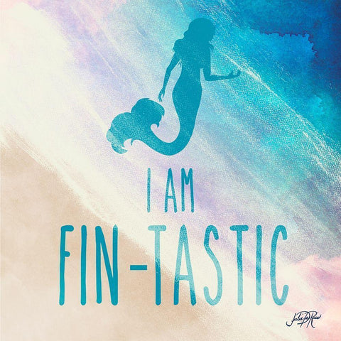 Fin-Tastic Black Modern Wood Framed Art Print by DeRice, Julie