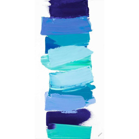 Ocean Blues White Modern Wood Framed Art Print by Coolick, Ann Marie