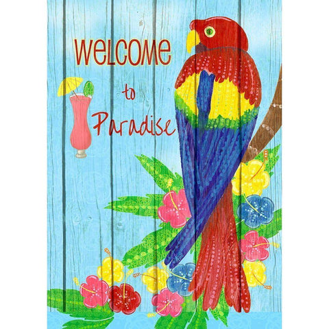 Parrot Party II Gold Ornate Wood Framed Art Print with Double Matting by Metz, Andi