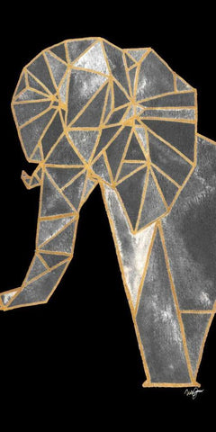 Bright Tri Origami I White Modern Wood Framed Art Print with Double Matting by James, Nola