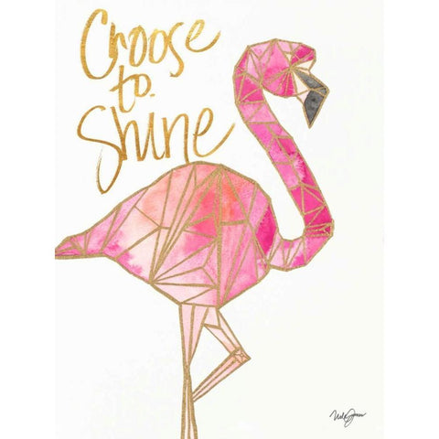 Choose to Shine Black Modern Wood Framed Art Print by James, Nola