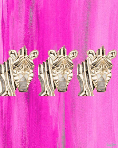 Bright Tri Origami III White Modern Wood Framed Art Print with Double Matting by James, Nola