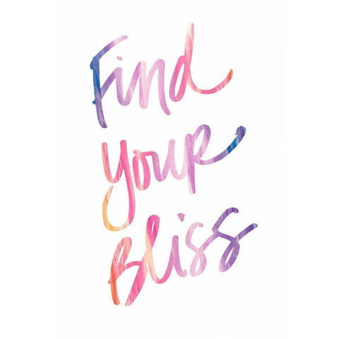 Find Your Bliss White Modern Wood Framed Art Print by James, Nola