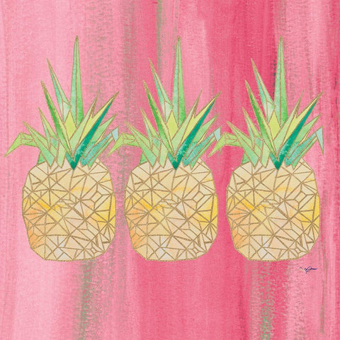 Triple the Punch White Modern Wood Framed Art Print with Double Matting by James, Nola