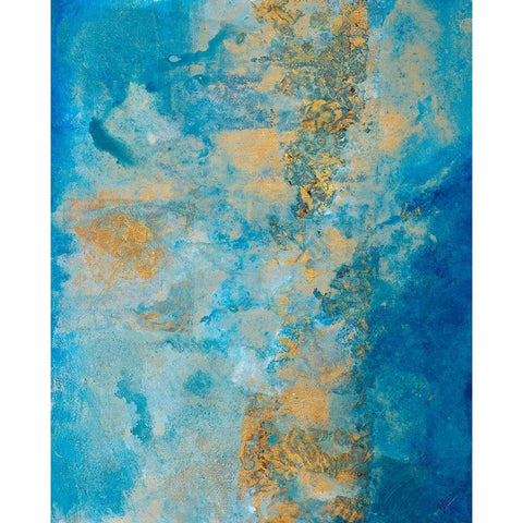 Coastline Vertical Abstract II Black Modern Wood Framed Art Print by Pattinian, Merri