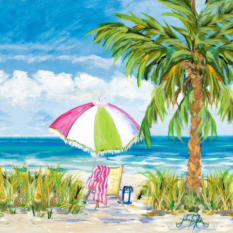 Vacation Getaway Black Modern Wood Framed Art Print by DeRice, Julie
