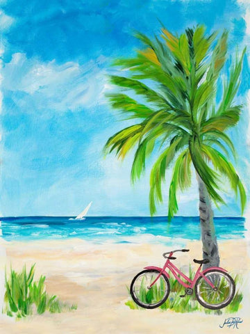 Ride To Paradise Black Ornate Wood Framed Art Print with Double Matting by DeRice, Julie