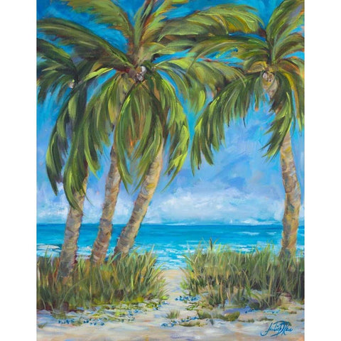 Tropical Paradise Black Modern Wood Framed Art Print by DeRice, Julie