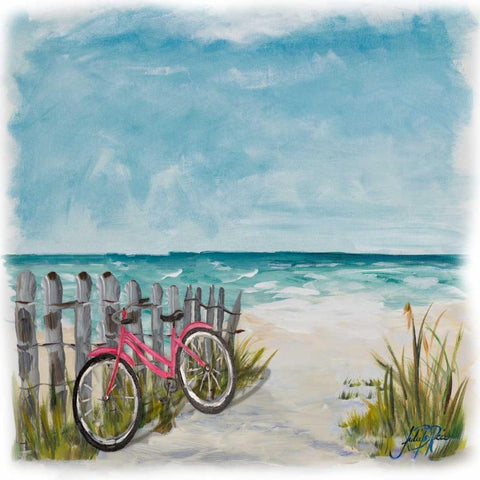 Ride Along The Shore Black Modern Wood Framed Art Print by DeRice, Julie
