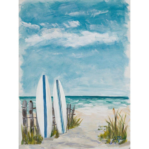 Cloudy Day In Paradise II Black Modern Wood Framed Art Print with Double Matting by DeRice, Julie