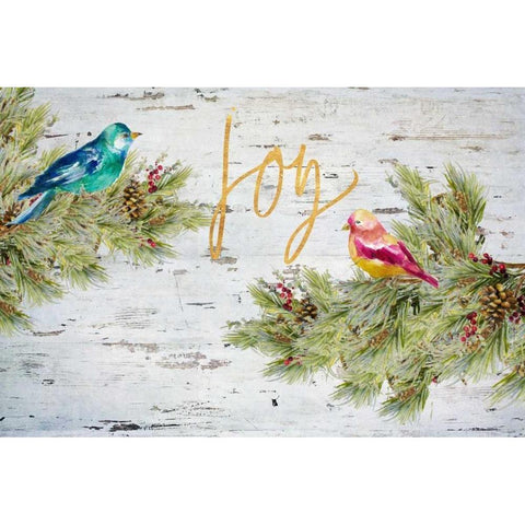 Holiday Joy Black Modern Wood Framed Art Print with Double Matting by Loreth, Lanie