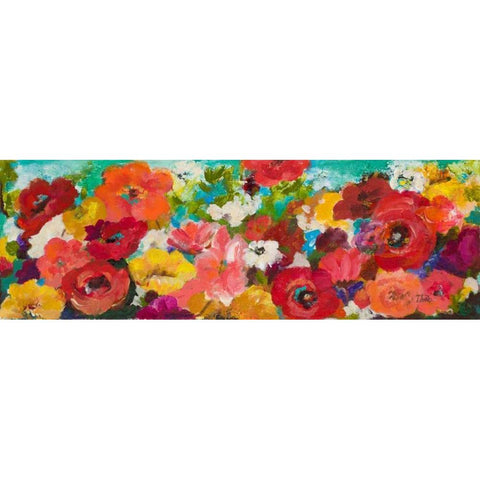 Cheerful Flowers Gold Ornate Wood Framed Art Print with Double Matting by Pinto, Patricia