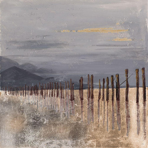 Hidden Pier - Neutral Gold Ornate Wood Framed Art Print with Double Matting by Pinto, Patricia