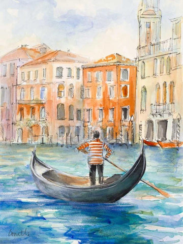 Cruising on the Grand Black Ornate Wood Framed Art Print with Double Matting by Loreth, Lanie