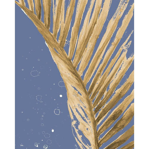 Gold Wet Palm White Modern Wood Framed Art Print by Pinto, Patricia