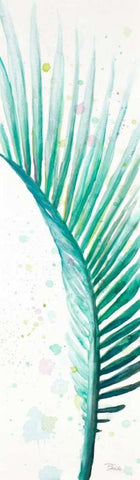 Wet Palm I White Modern Wood Framed Art Print with Double Matting by Pinto, Patricia