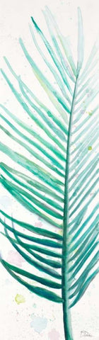 Wet Palm II White Modern Wood Framed Art Print with Double Matting by Pinto, Patricia