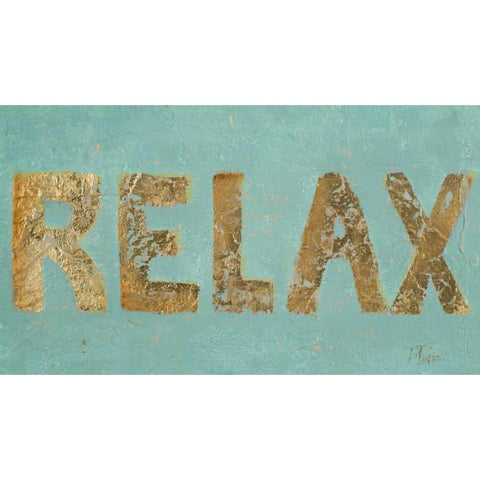 Relax Gold Ornate Wood Framed Art Print with Double Matting by Pinto, Patricia