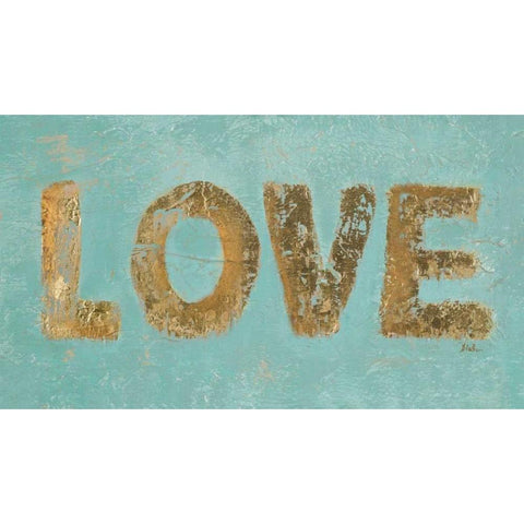 Love Black Modern Wood Framed Art Print with Double Matting by Pinto, Patricia