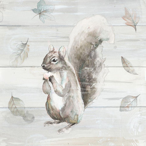 Neutral Squirrel Black Modern Wood Framed Art Print by Pinto, Patricia