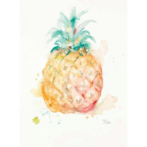 Water Pineapple Gold Ornate Wood Framed Art Print with Double Matting by Pinto, Patricia