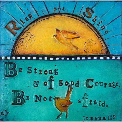 Rise and Shine Black Modern Wood Framed Art Print by Kinnison, Carolyn