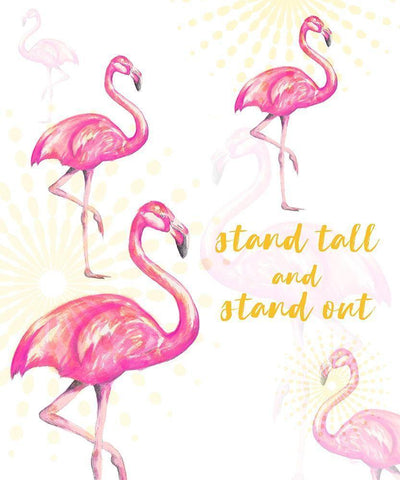 Stand Tall And Stand Out White Modern Wood Framed Art Print with Double Matting by Hakimipour, Tiffany