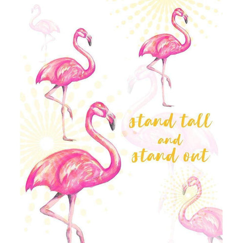 Stand Tall And Stand Out Gold Ornate Wood Framed Art Print with Double Matting by Hakimipour, Tiffany