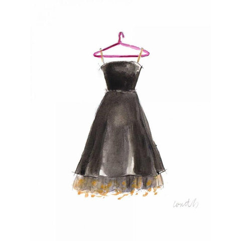 The Watercolor Dresses V Gold Ornate Wood Framed Art Print with Double Matting by Loreth, Lanie