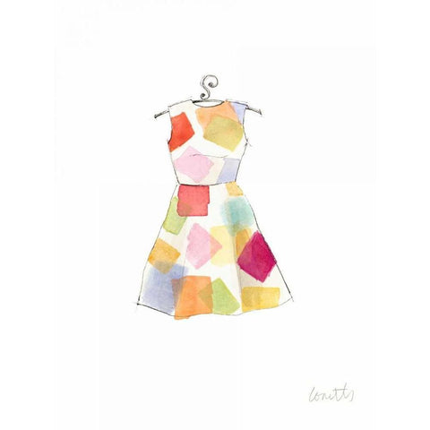 The Watercolor Dresses II White Modern Wood Framed Art Print by Loreth, Lanie