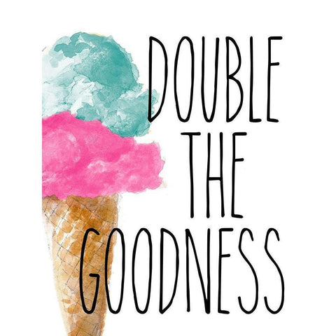 Double the Goodness White Modern Wood Framed Art Print by Loreth, Lanie