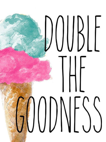 Double the Goodness White Modern Wood Framed Art Print with Double Matting by Loreth, Lanie