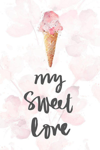 My Sweet Love White Modern Wood Framed Art Print with Double Matting by Loreth, Lanie