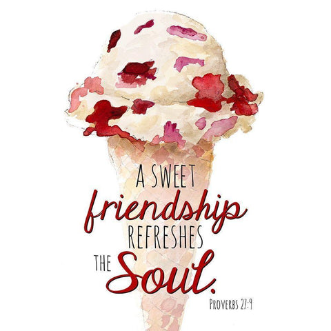 Sweet Friendship White Modern Wood Framed Art Print by Loreth, Lanie