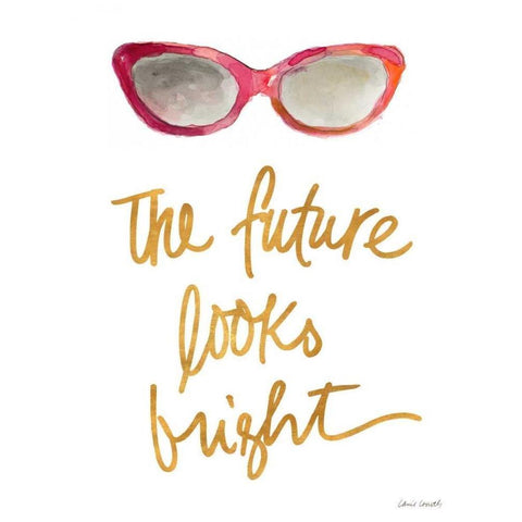 Bright Future Shades Red White Modern Wood Framed Art Print by Loreth, Lanie