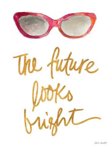 Bright Future Shades Red Black Ornate Wood Framed Art Print with Double Matting by Loreth, Lanie