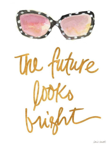 Bright Future Shades Dotted White Modern Wood Framed Art Print with Double Matting by Loreth, Lanie