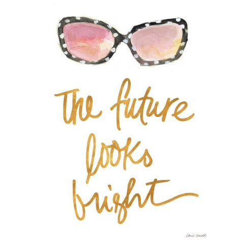 Bright Future Shades Dotted White Modern Wood Framed Art Print by Loreth, Lanie