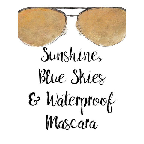 Waterproof Mascara Black Modern Wood Framed Art Print with Double Matting by Loreth, Lanie