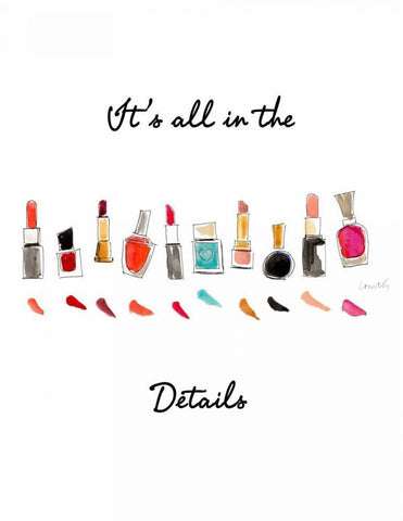 Its all in the Details Black Ornate Wood Framed Art Print with Double Matting by Loreth, Lanie