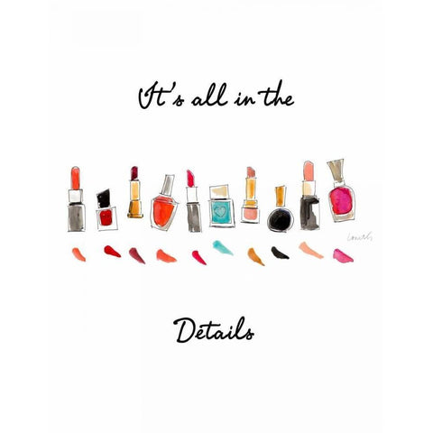 Its all in the Details Black Modern Wood Framed Art Print by Loreth, Lanie