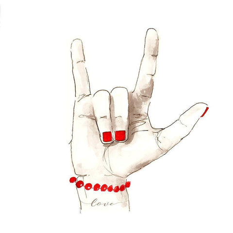 All Red Loving White Modern Wood Framed Art Print by Loreth, Lanie