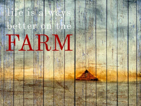 On the Farm I White Modern Wood Framed Art Print with Double Matting by Mabat, Ynon
