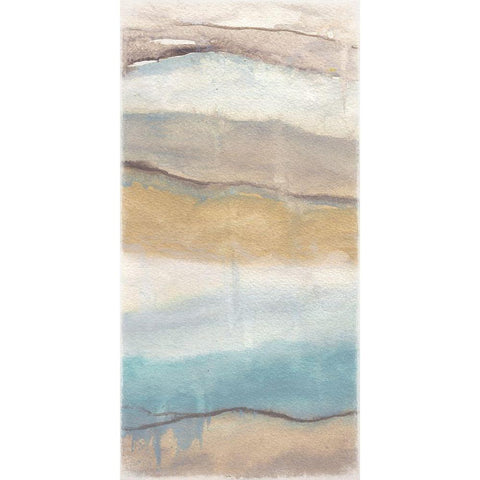 Fog Abstract Panel I Gold Ornate Wood Framed Art Print with Double Matting by Medley, Elizabeth