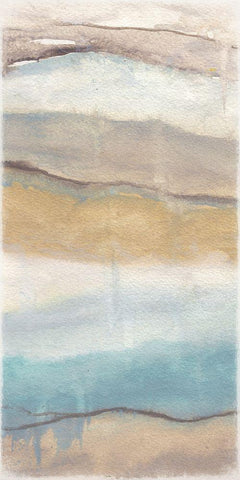 Fog Abstract Panel I White Modern Wood Framed Art Print with Double Matting by Medley, Elizabeth