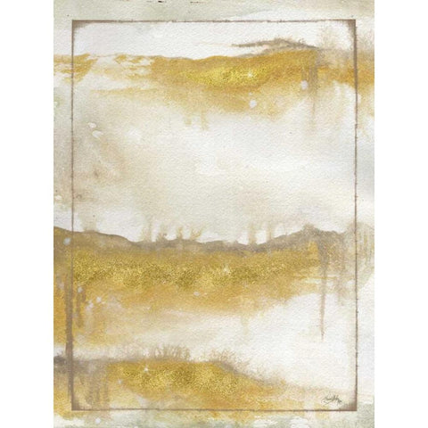 Fog Abstract I Gold Ornate Wood Framed Art Print with Double Matting by Medley, Elizabeth