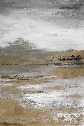 Illusion in Neutral White Modern Wood Framed Art Print with Double Matting by Pinto, Patricia